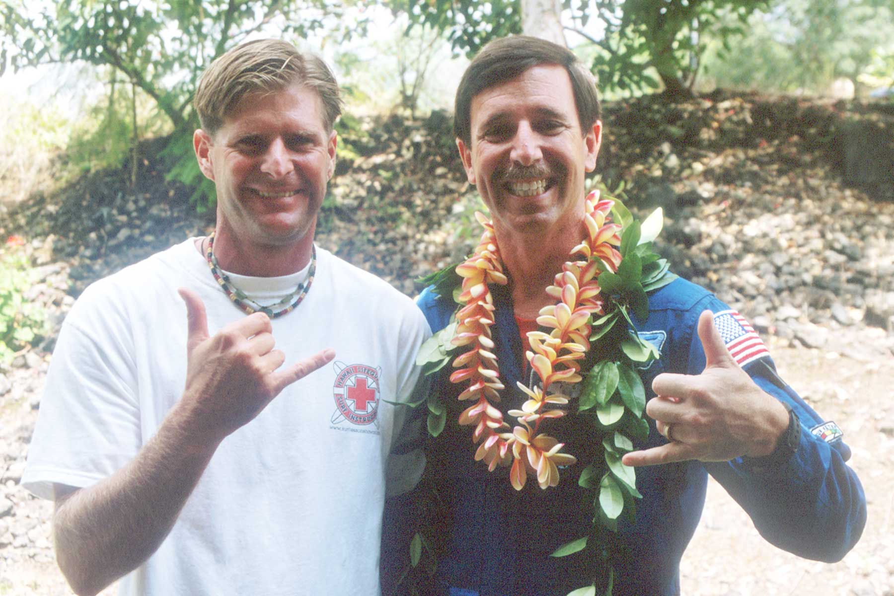 Scott Horowitz and Steven A. Martin - NASA Astronauts - Hawaii Appearance - Steven Andrew Martin - Lifeguard  Surfing Lessons