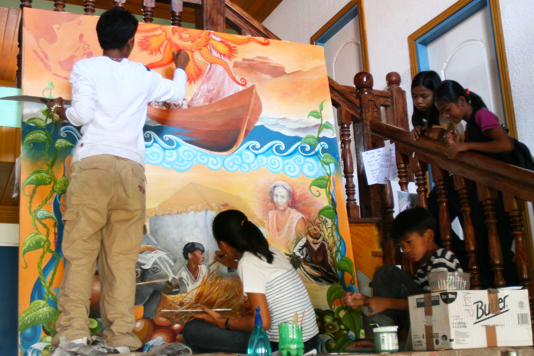 Batanes Islands Photo Journal - IIvatan Youth - Cultural Painting - Batanes Philippines - Austronesian Story - Steven Andrew Martin