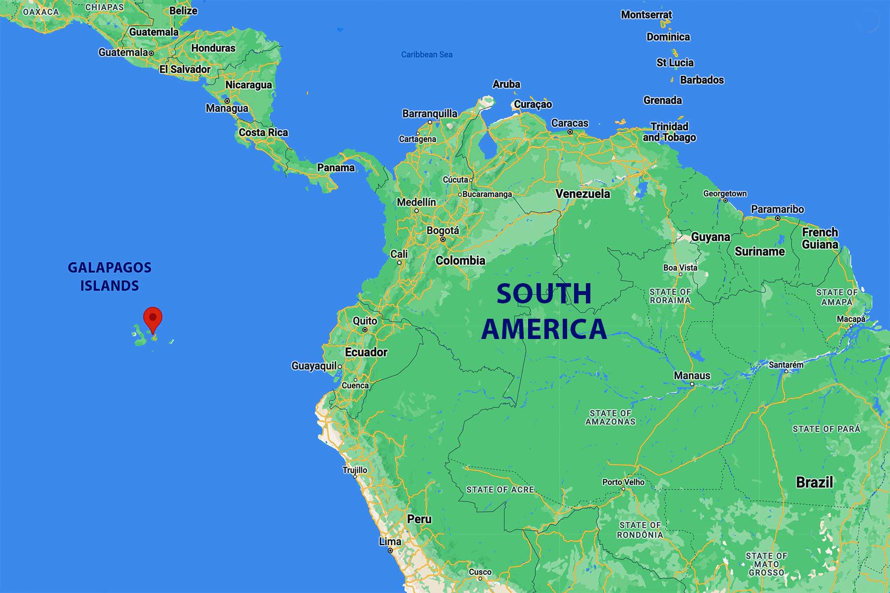 Galapagos Islands Map | Surf Doctor Steven Andrew Martin | Universidad San Francisco De Quito | USFQ | Study Abroad Journal