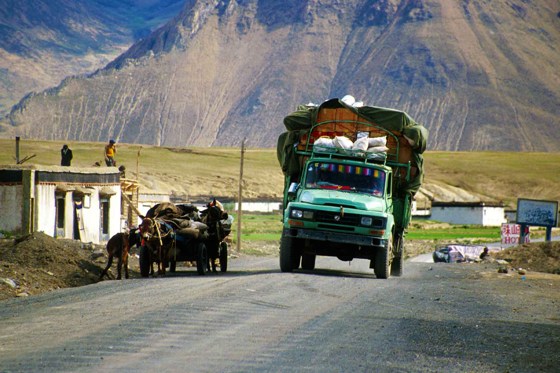 Truck on the Tingri Plain, Tibet Autonomous Region | Qomolangma National Nature Preserve | Surf Doctor Steven Andrew Martin | Mount Everest Base Camp