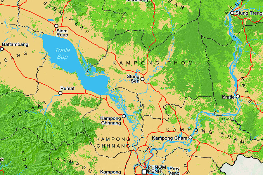 Southeast Asian Civilization - Map of Cambodia - Tonle Sap - Mekong - Steven Martin Research Journal
